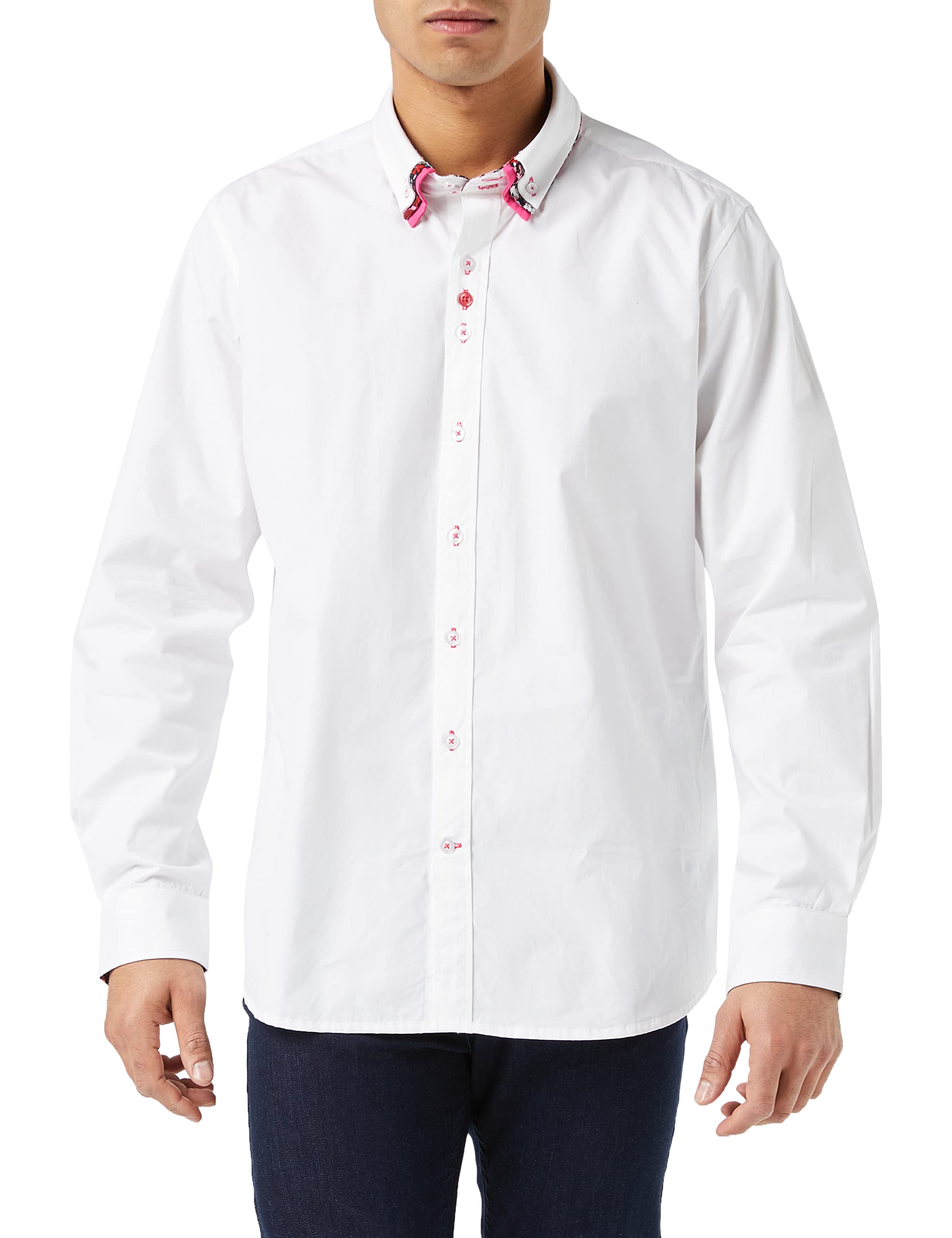 Joe Browns Button Down Triple Collar Shirt White