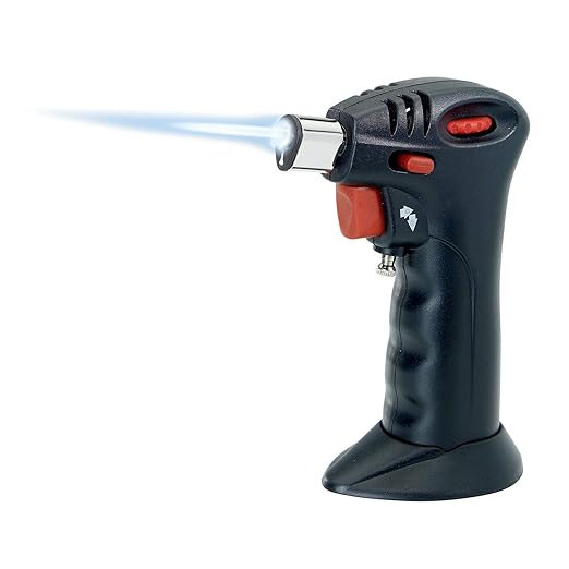 Westmark Gasbrenner/Küchen-Bunsenbrenner, Zum Gratinieren und Karamellisieren, Regulierbare Flamme, Mit Kindersicherung, Kuns