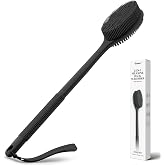 CORATED Silicone Back Scrubber for Shower, 2‑in‑1 Body Brush with Handle | Exfoliating Body Scrubber for Women &amp; Men Daily Use, Loofah Alternative Bath Accessories