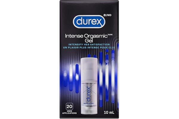 DUREX Intense Orgasmic Gel for Women, Stimulating Formula with Warming, Cooling or Tingling Sensations, 10 mL (Up to 20 Uses)