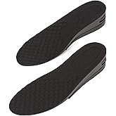 Height Increase Adjustable Elevator Shoe Lift Insoles for Men - 1 or 1.5 Inch Taller Heightening Liftkits - Size Large