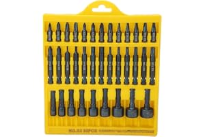 35 Piece Screwdriver Bit Set with 1/4 Inch Hex Shank Magnetic Quick Release Holder - S2 Steel Cross Slot and Socket Kit for M