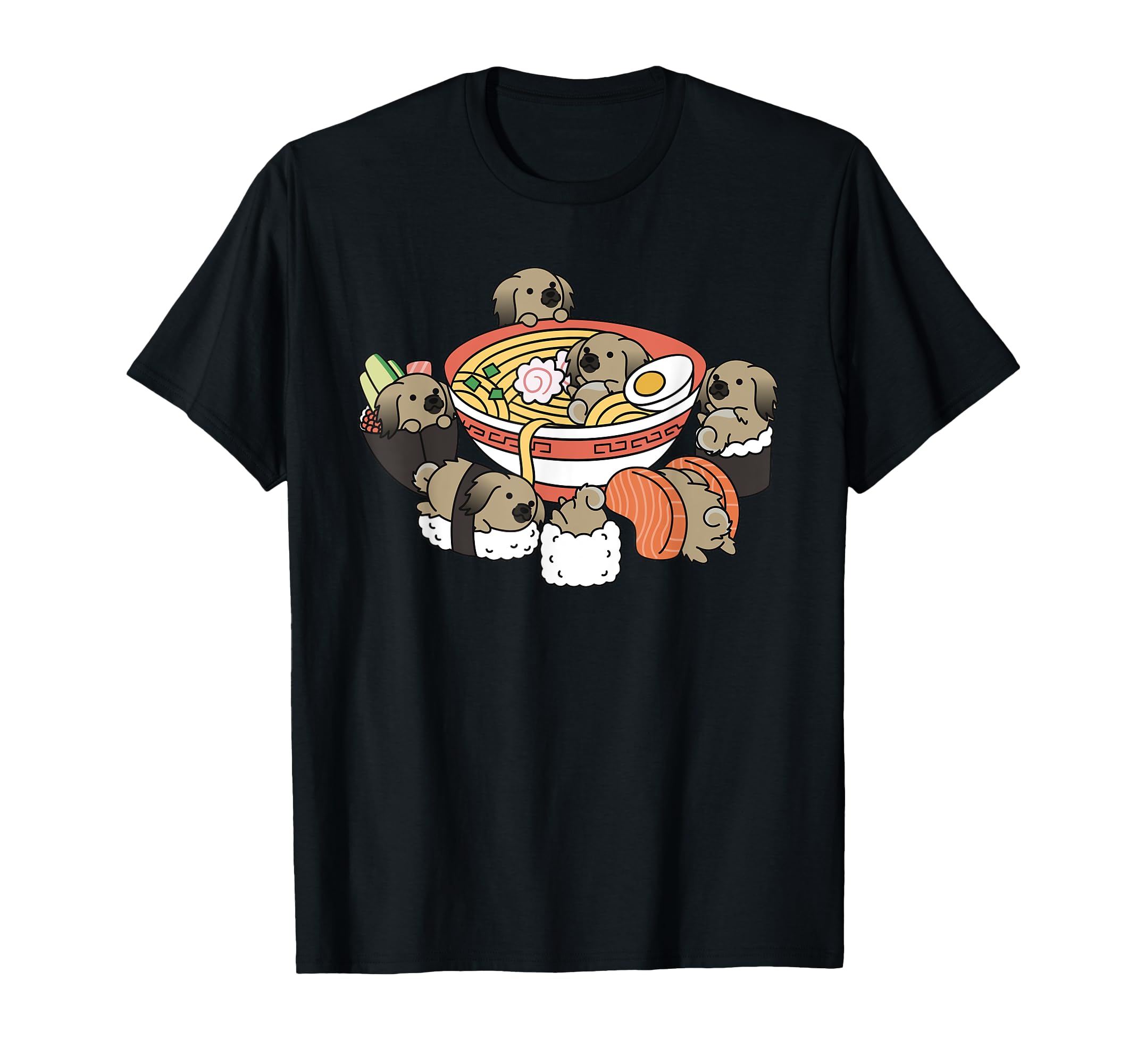 Ramen Sushi Pekingese Dog T-Shirt