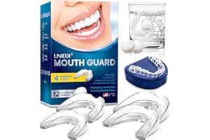 Night Guard for Grinding Teeth, Mouth Guard for Grinding Teeth, Mouth Guard, Night Guard with 12 Cleaning Tablets