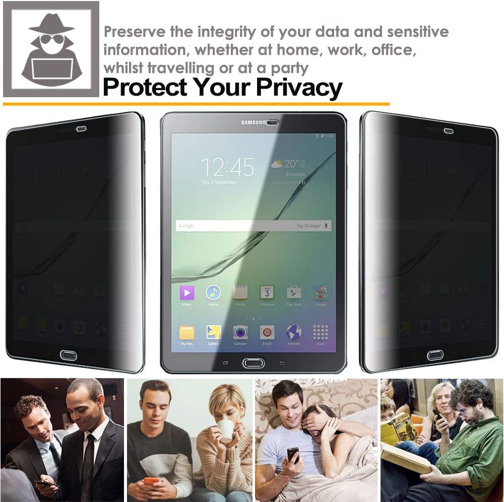 TECHGEAR Anti Spy Screen Protector Compatible for Samsung Galaxy Tab S2 9.7" (SM-T810 Series) - Image 5