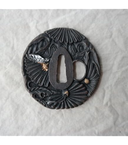重めの鍔 Heavy tsuba for training 377g Edo period antique