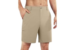 Shallowlulu Men's Golf Shorts 7"/ 10" Stretch Quick Dry Water Resistant Dress Casual Shorts with 6 Pockets Work Hiking Shorts