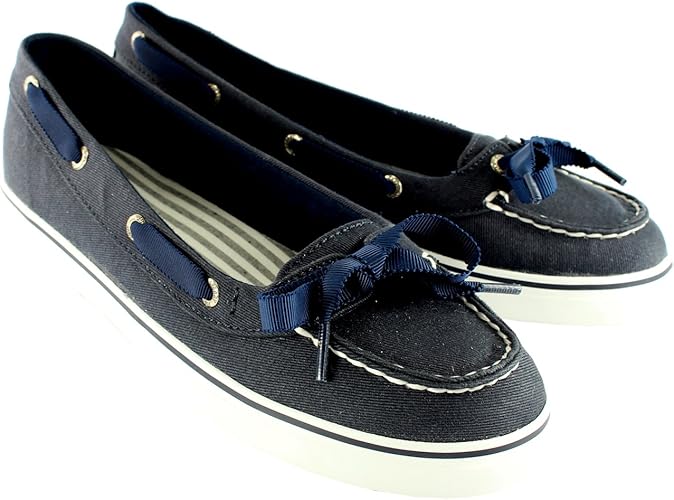 womens navy deck shoes
