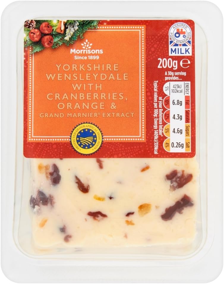 Morrisons Yorkshire Wensleydale, Cranberries, Grand Marnier and Orange
