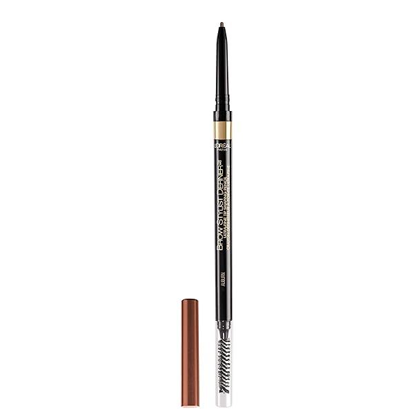 L’OREAL PARIS MAKEUP BROW STYLIST DEFINER WATERPROOF EYEBROW PENCIL, ULTRA-FINE MECHANICAL PENCIL, DRAWS TINY BROW HAIRS AND FILLS IN SPARSE AREAS AND GAPS, AUBURN, 0.003 OZ