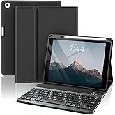 OPAKIT Keyboard Case for iPad 9.7 inch 6th/5th Generation, 2018/2017 Model, Air 2(2014)-Magnetic Detachable Wireless Keyboard-Flip Stand Case with Pencil Holder for iPad 9.7 (Black)