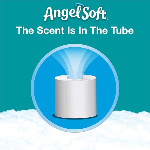 ANGEL SOFT TOILET PAPER WITH FRESH LINEN SCENTED TUBE, 12 DOUBLE ROLLS, 214 2-PLY SHEETS PER ROLL