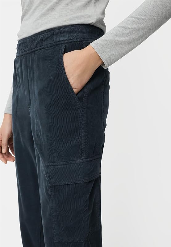 Damen Cargo-Hose aus Reiner Baumwolle Nachtblau, womenswear-30/30