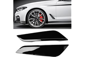Jaronx Compatible with BMW Fender Vent Replacement for 5 Series G30/G31 2017-2023, Glossy Black Side Fender Vent Trim Cover Air Flow Intake Trim for BMW G31/G30 51137349593 51137349594