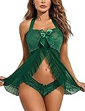 Avidlove Green Lingerie for Women Lace Lace