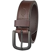 Dickies mens Genuine Leather Belt – Durable Casual Style, Regular & Big and Tall Sizes