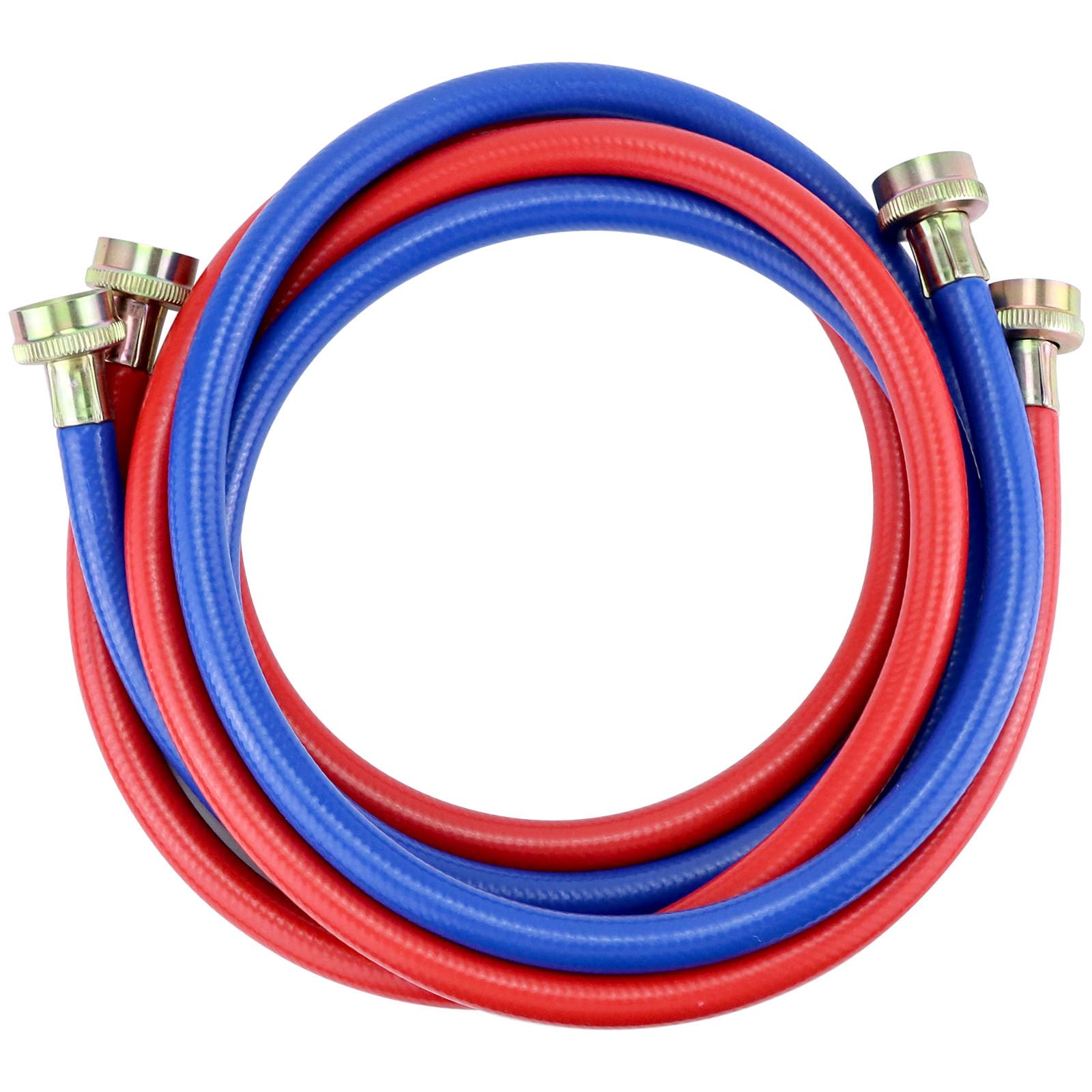 Washer Hoses 4FT,Rubber Washing Machine Hoses 3/4 Washer Machine Hoses 2 packs,Burst Proof Water Supply Lines ​for Hot and Cold Water Washer Hoses,Universal for All Standard Wash Machines-by MIFLUS