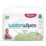 WaterWipes Biodegradable Textured Clean, Toddler & Baby Wipes, 99.9% Water Based Wipes, Unscented & Hypoallergenic for Sensit