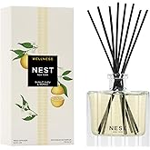 NEST New York Reed Diffuser, Sunlit Yuzu & Neroli - The Wellness Collection - 5.9 fl oz - Fragrance for Up to 90 Days - Reusable, Refillable Glass Holder - Includes 8 All-Natural Reed Sticks