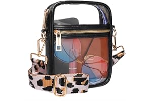 Vangue Clear Bag Stadium Approved, Clear Crossbody Purse for Women with Adjustable Strap for Sports Concert