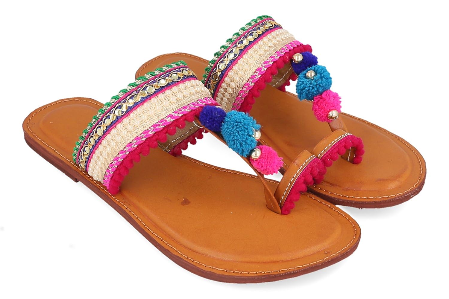 kalakar india women girl's party office ethnic kolhapuri chappal sandals