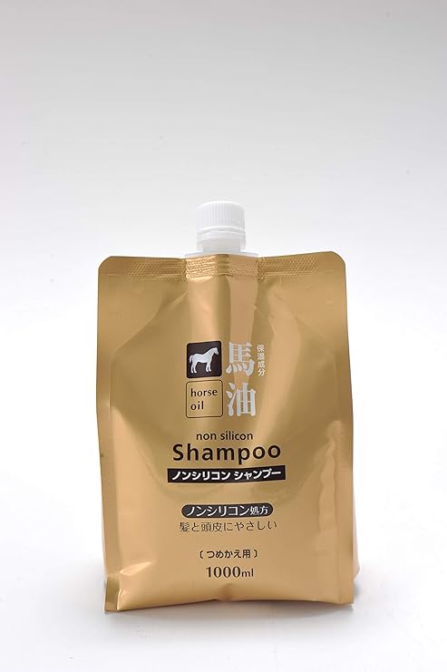 熊野油脂 馬油シャンプー 詰め替え用 1000ml シャンプー ヘアケアで頭爽快