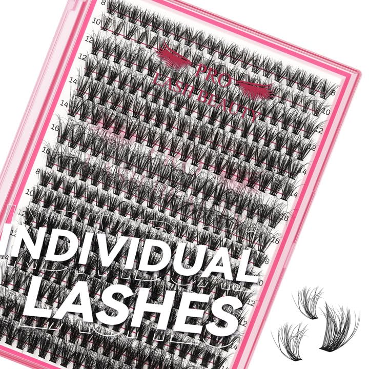 320 Pcs Individual Lashes 30D+40D Mixed 3D Effect Lash Clusters 3D Fluffy Cluster Lashes that Look Like Eyelash Extensions DIY Lash Extension Self Application At Home （30+40-D,8-16mix,3D Fluffy） — image 1