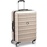 DELSEY PARIS Margot Hardside Luggage, Dual Wheel Spinners for Smooth Travel, Expandable with Spacious & Organizable compartments, Men and Women, Gold, Medium Check-In 24-Inch