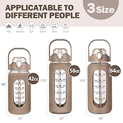 kytffu 42oz Glass Water Bottles with