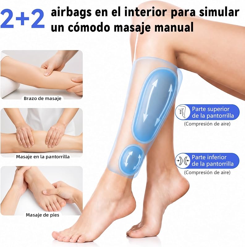 Botas de Pressoterapia 4 em 1 para Casa, Recuperação Muscular