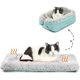HDLKRR Self Warming Cat Bed, Foldable Self Heated Cat Mat Extra Warm Thermal Heating Pad 24 x 20 inch for Indoor Outdoor Cats, Non-Slip Bottom Washable Non Electric