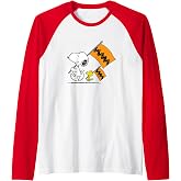 Peanuts - Snoopy Charlie Brown Flags Raglan Baseball Tee