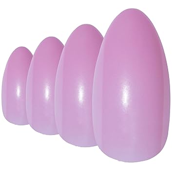 Amazon Com False Nails Bling Art Almond Fake Stiletto Pink
