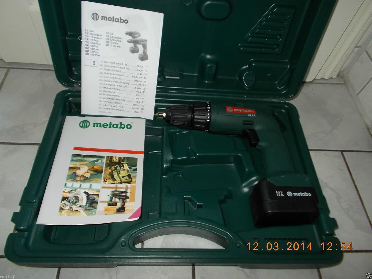 Metabo Bs 9 6 Profi Perceuse Visseuse Sans Fil Avec Coffret Batterie Gebraanweisung Amazon Fr Bricolage