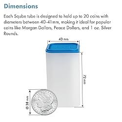 LIGHTHOUSE - Square Coin Tubes for 20 Coins