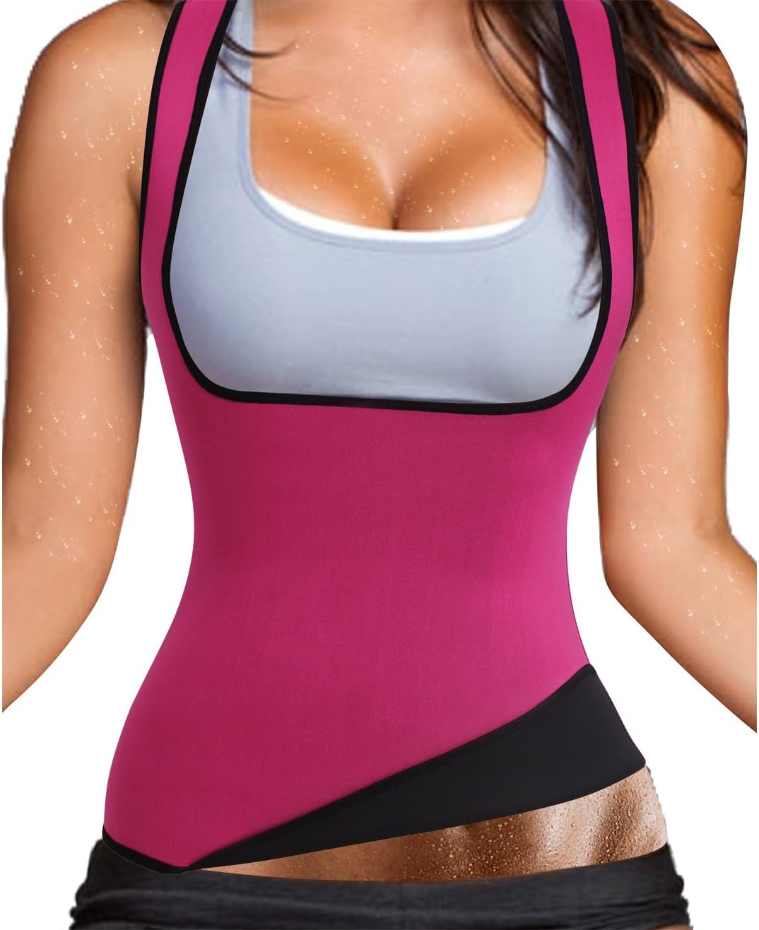 Ursexyly Women Sauna Sweat Vest Slimming Neoprene Hot Sauna Suit Cute Fat Burner Waist Trainer Tank Top