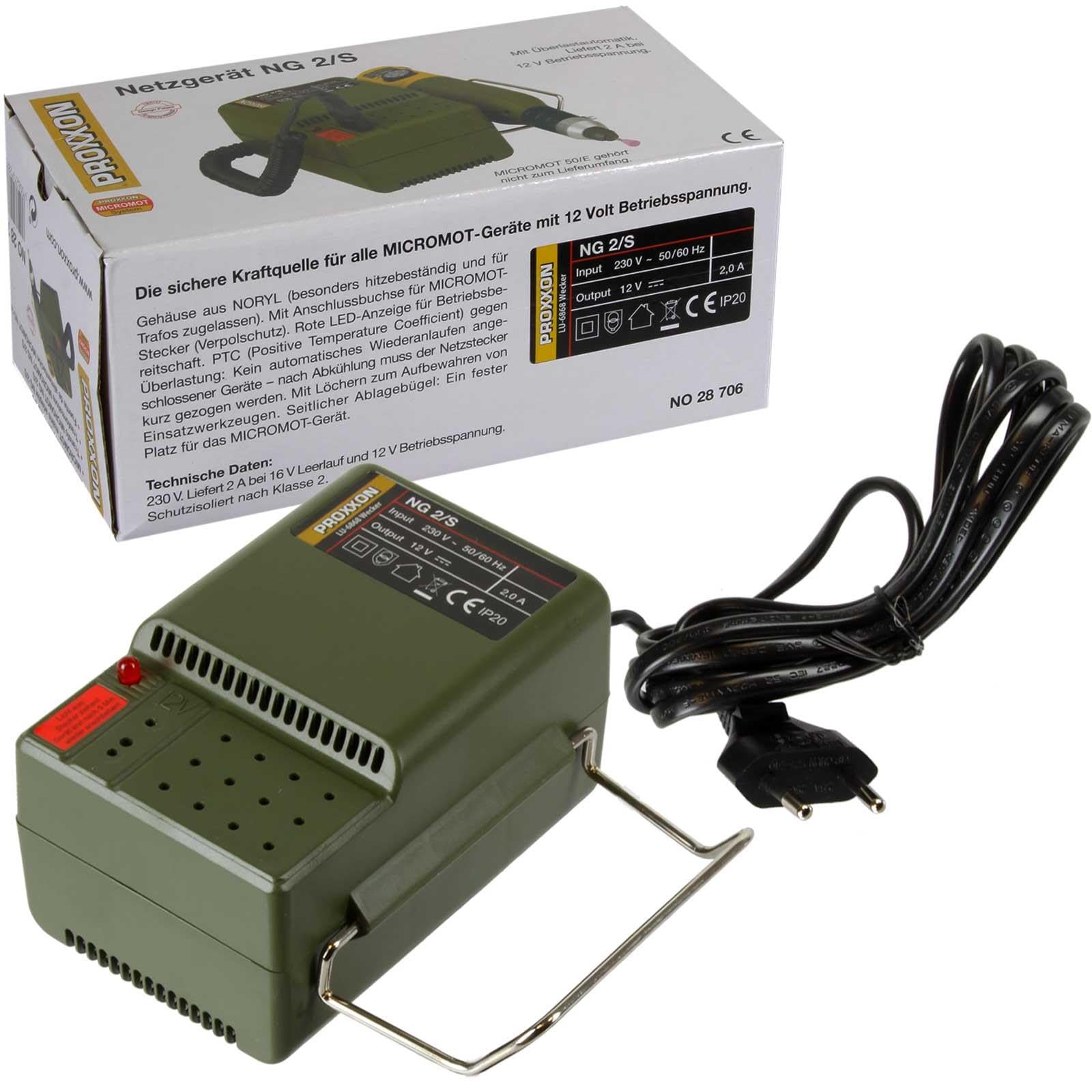 Proxxon 28706 Power Supply NG 2/S, 0 W, 230 V, Green