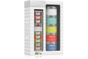 Kusmi Tea - Gift Set Alain Ducasse + Tea Infuser - Organic Tea - White Tea, Jade Pearls, Hojicha, Long Jing - Gift Ideas for Men and Women - Loose Leaf Tea