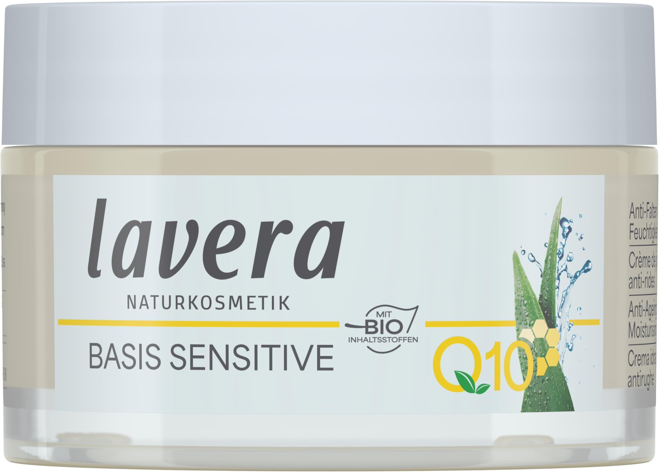 lavera Feuchtigkeitscreme Q10 ∙ Reduziert Falten ∙ Spendet Feuchtigkeit ∙ Anti Aging Tagescreme ∙ Tagespflege vegan Bio Naturkosmetik Natural Kosmetik Gesichtscreme 1er Pack (1x50ml)