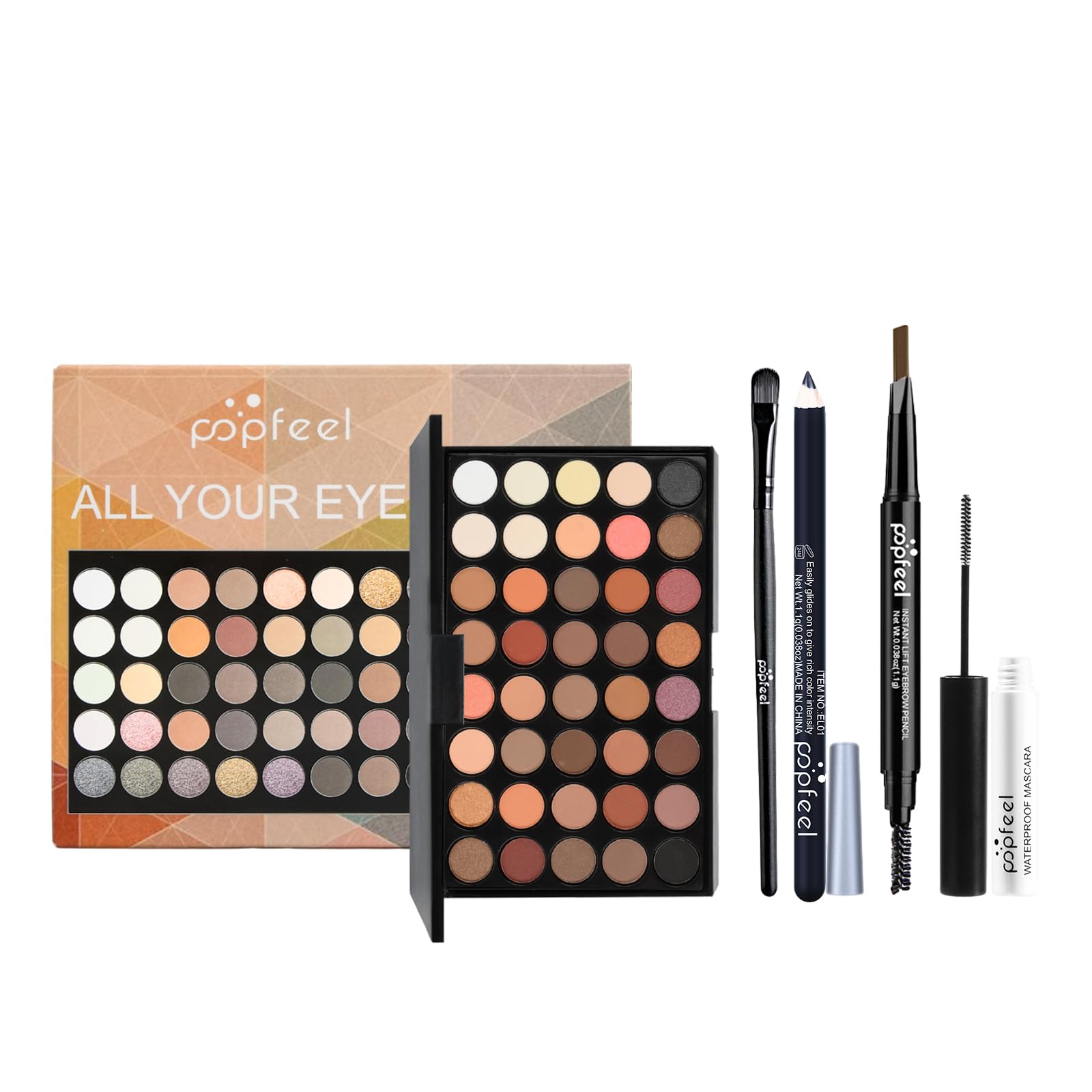 All-in-one Makeup Set Gift, Full Makeup Kit for Women Girls, Multipurpose Essential Starter Bundle with 40 Colour Eyeshadow Palette, Brushes, Mascara, Eyeliner, Brow Pencil