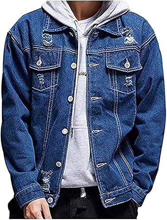 jaqueta masculina rasgada