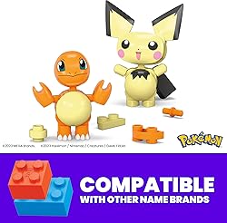 Mega Pokémon Building Toys Set Pichu & Charmander