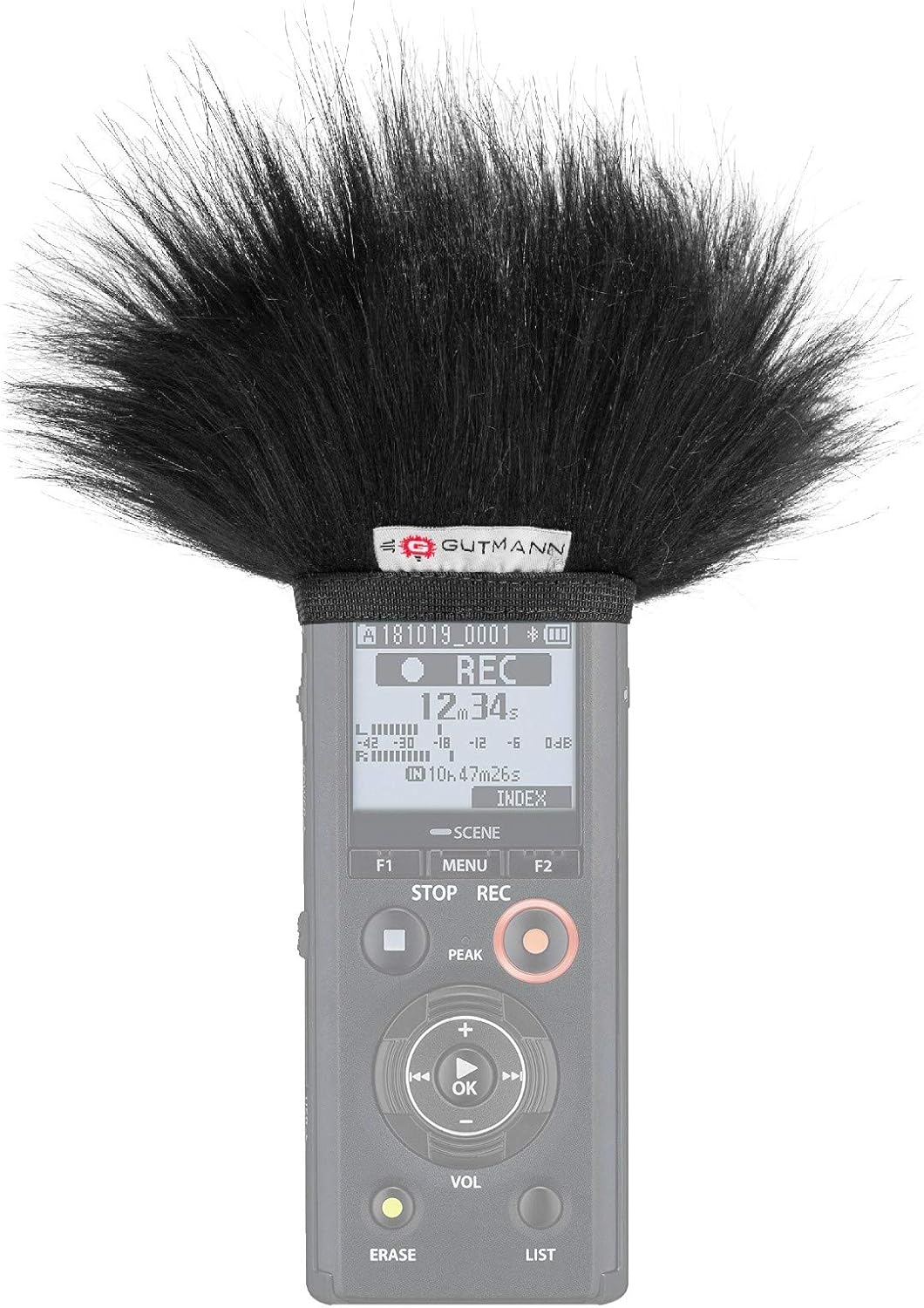 Gutmann Fur Microphone Windshield, Windscreen for Olympus LS-P1 / LS-P2 / LS-P4 / LS-P5 Made in Germany, Transparent - Image 3