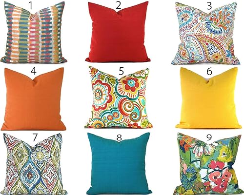Amazon Com Outdoor Decorative Throw Pillow Cover You Choose Any