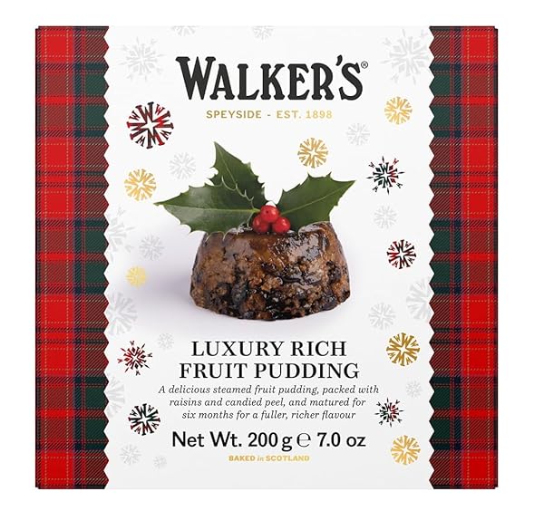 WALKERS SHORTBREAD LUXURY RICH FRUIT PUDDING 7OZ