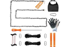 PANZHENG High Limb Rope Saw, 55 Inch Rope Saw for Tree Limb, 70 Sharp Teeth on Both Sides Rope Saw Tree Saw High Limb Rope Saw Limb Saw, Tree Limb Cutter, Hand Saws for Tree Trimming