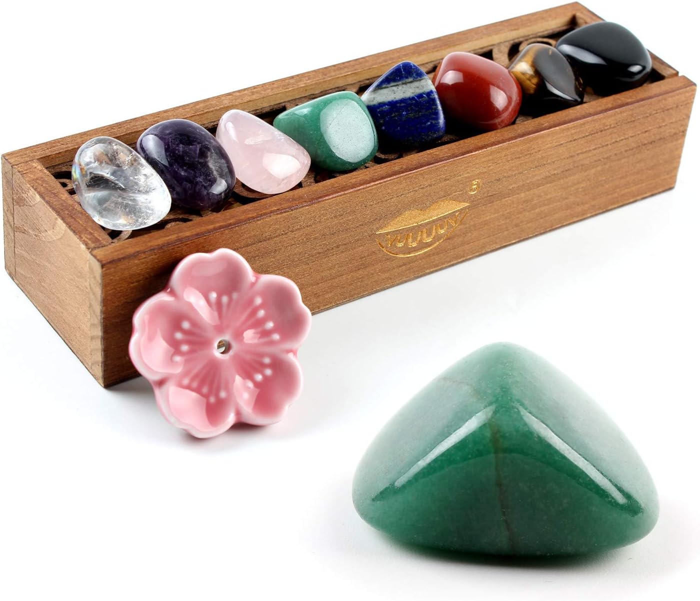 vuUUuv Chakra Stones Set -Reiki Healing Crystals for Healing, Meditation, Chakra Balance or Ritual (8 Pcs Set): Home & Kitchen