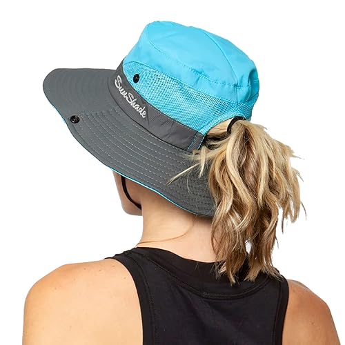 Women's Outdoor UV-Protection-Foldable Sun-Hats Mesh Wide-Brim