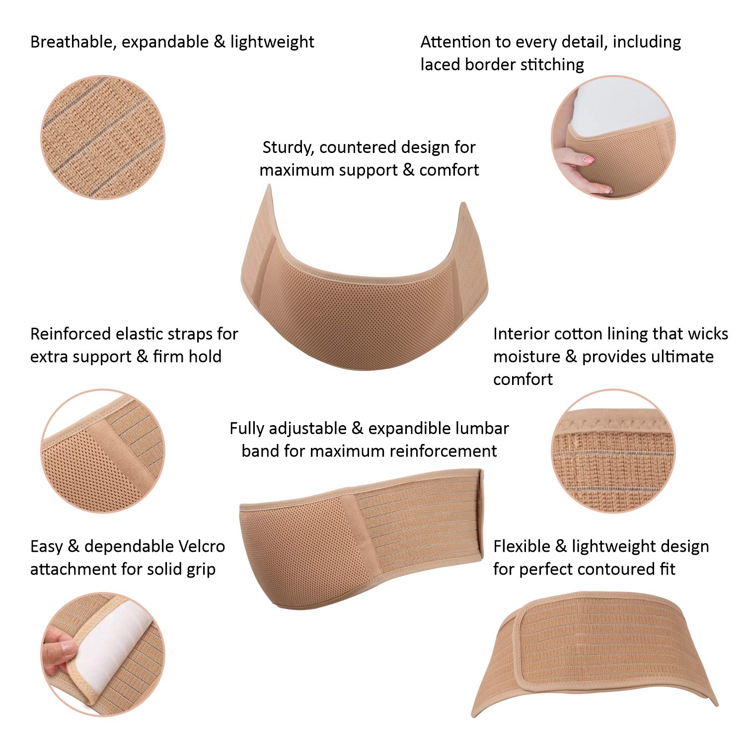 Maternity Belt, Pregnancy Support Belt, Breathable Belly Band - Back Hip & Pelvic Support Lumbar Relief Prenatal & Postpartum Tummy Wrap Abdominal Sling Prenatal Cradle - Universal Size: Industrial & Scientific