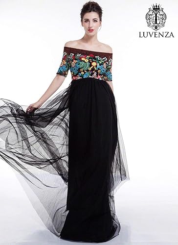 black maxi evening skirt